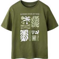Name It Hawaii Παιδικό T-Shirt Κοντομάνικο Χακί 13251006