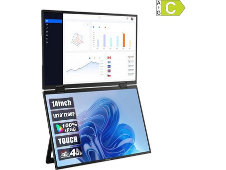 ZEUSLAP Z14W Dual IPS Φορητό Monitor 14" 1920x1200 FHD 60Hz 25ms