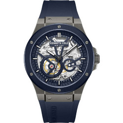Kenneth Cole Ανδρικό Ρολόι Αυτόματο με Μπλε Καουτσούκ Λουράκι KCWGZ0063903