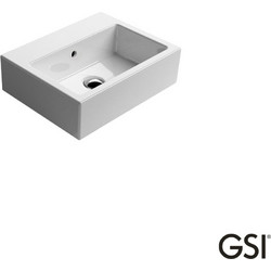 GSI Kube Επικαθήμενος Κρεμαστός Νιπτήρας Μπάνιου Πορσελάνης 45x35cm 500-8985A-300