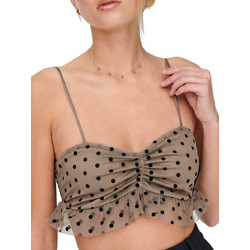 Only Γυναικείο Καλοκαιρινό Crop Top Καφέ 15258544