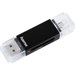 Hama 759204 Card Reader OTG USB-A & micro USB 2.0 για SD / microSD