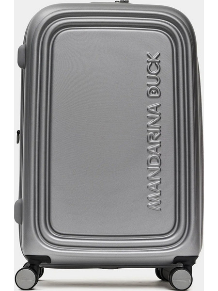 Mandarina Duck Logoduck P10SZV33-466 Βαλίτσα Μεγάλη 75x49x31cm με 4 Ρόδες Ασημί