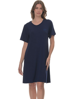PNN Nightwear Mini Καλοκαιρινό Καθημερινό Φόρεμα Μεταξωτό Navy Μπλε 0263-0001-1