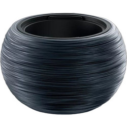 Iliadis Furu Bowl Γλάστρα Στρογγυλή Πλαστική Ανθρακί 38x23cm 473086