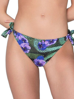 Luna Blossom Bikini Slip Floral Πράσινο Μωβ 94725