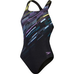 Speedo Αθλητικό Ολόσωμο Μαγιό Μαύρο Πολύχρωμο 8-00305516832-6832