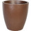 Plastona Nepheli Leather Γλάστρα Στρογγυλή Καφέ 50x50cm