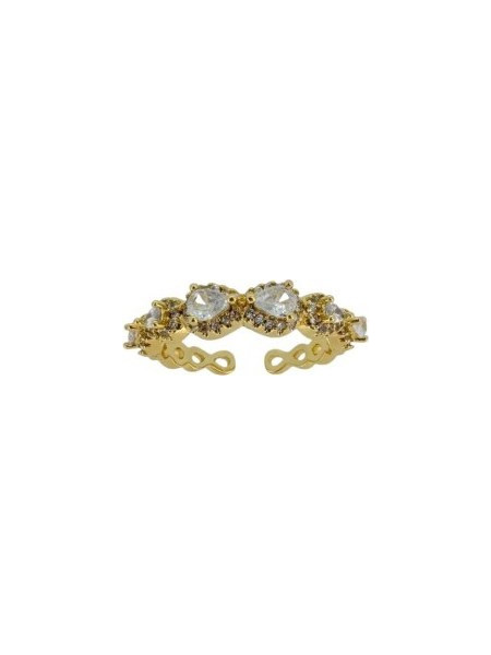 RO Accessories Γυναικείο Δαχτυλίδι Ροζέτα Xρυσό R175