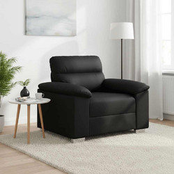 vidaXL Πολυθρόνα Δερματίνη Μαύρη 4105331