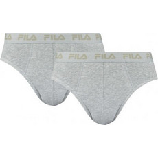 Fila Ανδρικά Σλιπ Βαμβακερά Γκρι 2Pack FU5003-400