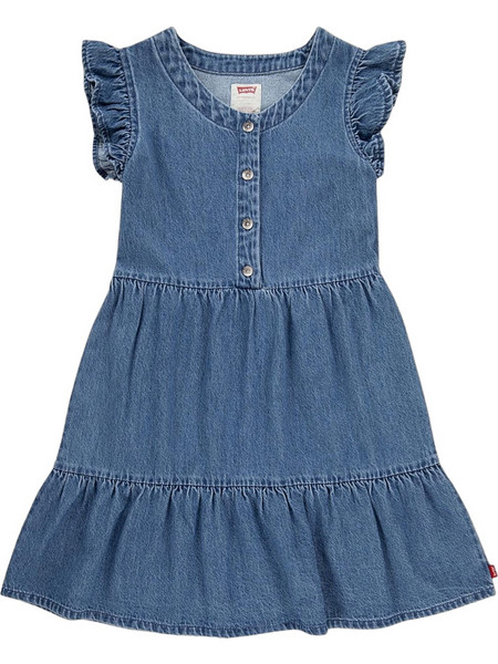 Levi's Παιδικό Φόρεμα Τζιν Μπλε 3EP551-MDT