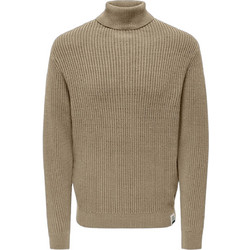 Only & Sons Ανδρική Πλεκτή Μπλούζα Ζιβάγκο Μπεζ 22030312