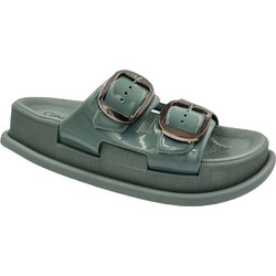 Cubanitas Γυναικείες Παντόφλες Καλοκαιρινές Flatforms Ανατομικές Αντιολισθητικές Χακί SD17101
