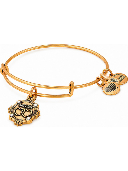 Alex and Ani Γυναικείο Βραχιόλι Βέργα με Καρδιά Xρυσό A18BILY10RG