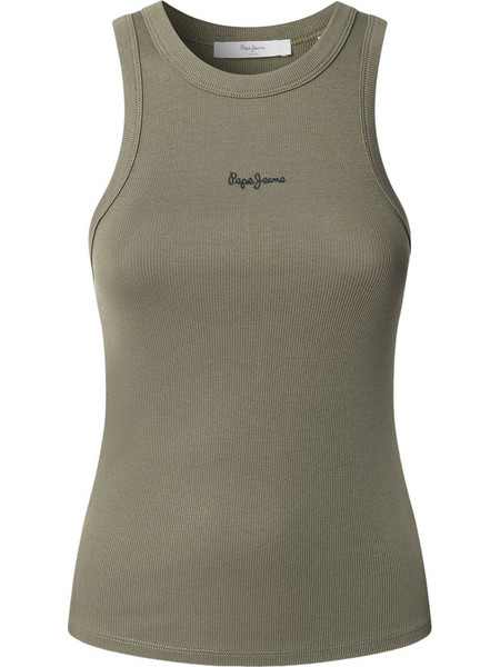Pepe Jeans Marian Γυναικείο Καλοκαιρινό Top Ριπ Χακί PL506035-785