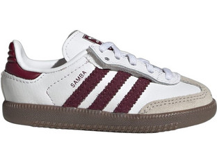 Adidas Samba Παιδικά Sneakers Λευκά Μπορντό KZ8680