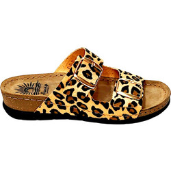 Sunny Altea Γυναικεία Σανδάλια Suede Ανατομικά Μπεζ Καφέ 50102