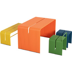 Orange Ορθογώνιο Τραπέζι Κήπου Αλουμινίου 120x70x70cm FB96330.09