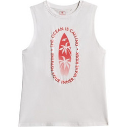 4F Παιδικό T-Shirt Αμάνικο Μπεζ Κόκκινο 4FJWSS26TSLEM294-10S