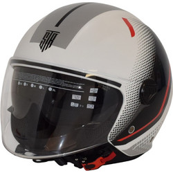 Str GP1 Graphics White Black Red Κράνος Μηχανής Jet