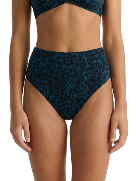 Sugarfree Ψηλόμεσο Bikini Slip Animal Print Πετρόλ Μαύρο 26802110-514