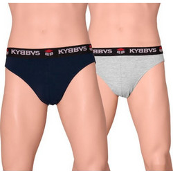 KYBBVS Ανδρικά Σλιπ Βαμβακερά 2Pack KB901-2