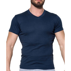 Apple Boxer Κοντομάνικο Ανδρικό Φανελάκι Βαμβακερό Navy Μπλε 0410461