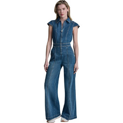 DKNY Γυναικεία Ολόσωμη Φόρμα Τζιν Μπλε DJ6D9196-GQ7