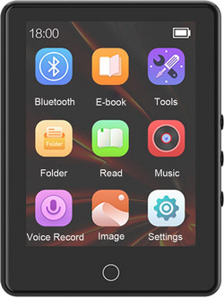 RUIZU A6 MP4 Player 32GB με Οθόνη Αφής 2.8" & Bluetooth Μαύρο