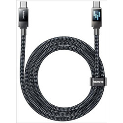 Remax CB09 CC Rhythm Braided LED USB-C to USB-C 240W 1.2m Black