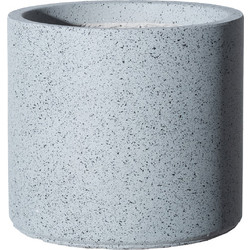 Supergreens Cement L Γλάστρα Στρογγυλή Πήλινη Γκρι 37x32cm 8-0697-C