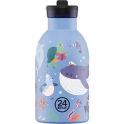 24Bottles Ocean Friends Παιδικό Παγούρι Θερμός Ανοξείδωτο BPA Free με Καλαμάκι Γαλάζιο 330ml