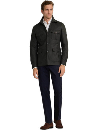 Hackett Ανδρικό Παντελόνι Chino Ελαστικό Slim Εφαρμογή Μαύρο HM2100068R