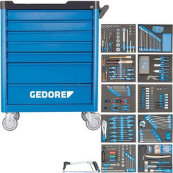 Gedore Τροχήλατος Εργαλειοφόρος Μεταλλικός με 7 Συρτάρια & 308 Εργαλεία WSL-L-TS-308