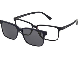 Solano CL90256 C Ανδρικός Σκελετός Γυαλιών Οράσεως με Clip-On Κοκάλινος Μαύρος