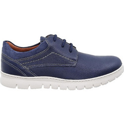 Softies Ανδρικά Σκαρπίνια Derby Δερμάτινα Navy Μπλε 6197