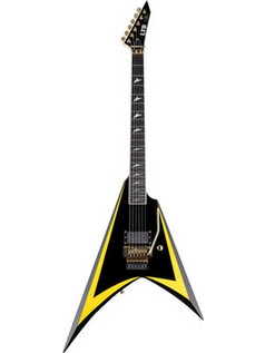 ESP Alexi Laiho Arrowhead Ηλεκτρική Κιθάρα V Style με Μαγνήτες H & Ταστιέρα Ebony Black Yellow