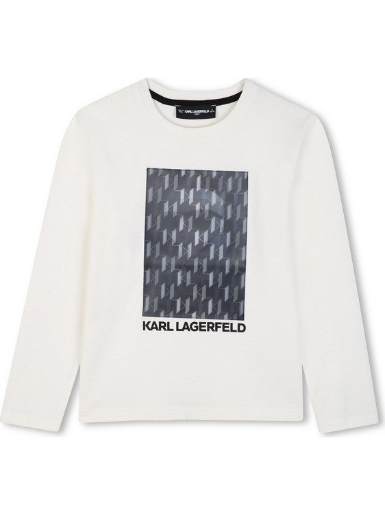 Karl Lagerfeld Παιδικό T-Shirt Μακρυμάνικο Μπεζ Z31364-182