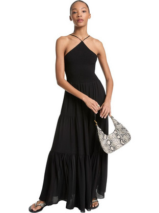 Michael Kors Maxi Καλοκαιρινό Βραδινό Φόρεμα Μαύρο MT5831X7R3-001