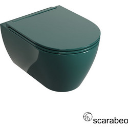 Scarabeo Glam/50,5 Twist Λεκάνη Τουαλέτας Κρεμαστή χωρίς Καζανάκι με Κάλυμμα Slim Soft Close 520100SC-900G