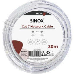Sinox S/FTP Cat.7 Καλώδιο Δικτύου Ethernet 30m White SXC08730
