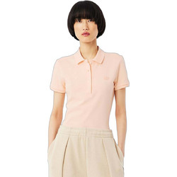Lacoste Γυναικεία Μπλούζα Polo Κοντομάνικη Σομόν PF5462