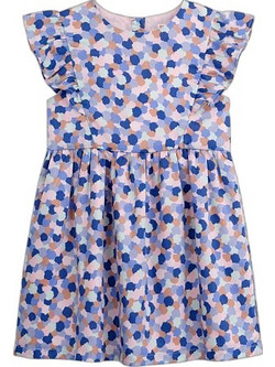 Dpam Blue Mosaic Παιδικό Φόρεμα Floral Λιλά Royal Blue BASOFROB1