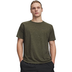 Under Armour Tech Textured Ανδρικό Αθλητικό T-Shirt Χακί 1382796-390