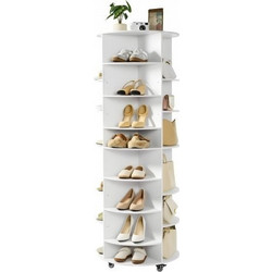 Vevor Παπουτσοθήκη Lazy Susan Λευκή M58.8xΠ58.8xΥ146.6cm XZXJEKKDJK7CEU8SI001V0