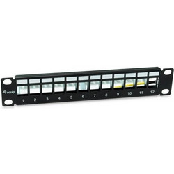 Equip 769331 Ethernet Patch Panel Keystone Rack 1U 10" 12 Θυρών Cat.6a
