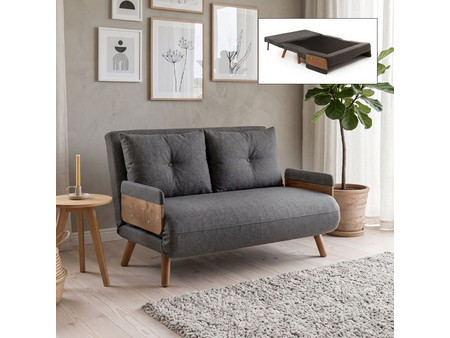 Megapap Cosmo Διθέσιος Καναπές Κρεβάτι Ανθρακί 120x77x82cm GP061-00062