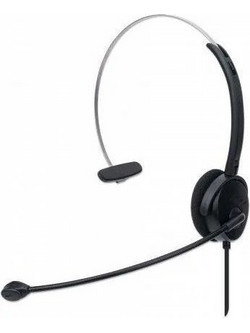 Manhattan 179867 On Ear Ακουστικό με Μικρόφωνο & USB-A