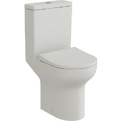 Inter Ceramic Esai Λεκάνη Τουαλέτας Δαπέδου Πίσω Σιφώνι με Καζανάκι & Κάλυμμα Slim Λευκή 6988354270628